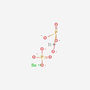 molecular formula BaO8P2Ti B12642170 Phosphoric acid, barium titanium salt CAS No. 21028-49-9
