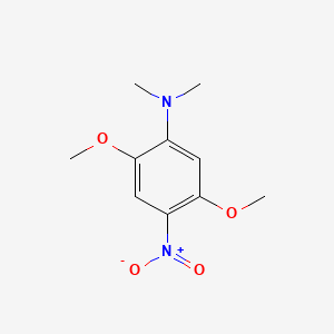 molecular formula C10H14N2O4 B12642181 Benzenamine, 2,5-dimethoxy-N,N-dimethyl-4-nitro- CAS No. 71550-50-0
