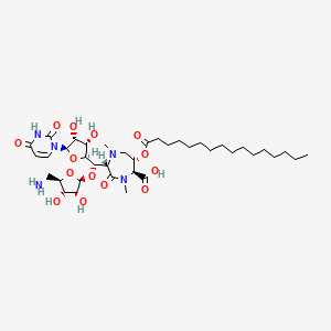molecular formula C38H63N5O14 B1264219 Palmitoylcaprazol 