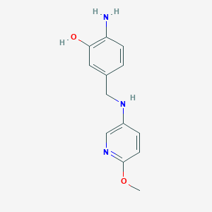 molecular formula C13H15N3O2 B12642191 2-Amino-5-{[(6-methoxypyridin-3-yl)amino]methyl}phenol CAS No. 920512-11-4