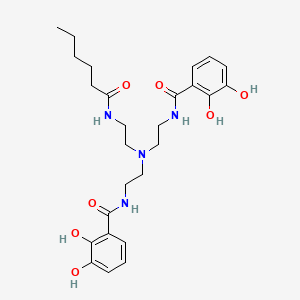 molecular formula C26H36N4O7 B1264221 N,N'-bis(2,3-dihydroxybenzoyl)-N''-hexanoyltren 