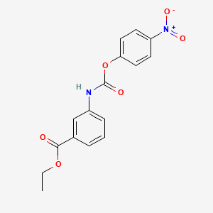 molecular formula C16H14N2O6 B12642227 Ethyl 3-(((4-nitrophenoxy)carbonyl)amino)benzoate 