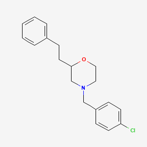molecular formula C19H22ClNO B12642237 Morpholine, 4-[(4-chlorophenyl)methyl]-2-(2-phenylethyl)-, (2R)- 