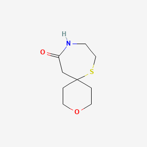 molecular formula C9H15NO2S B12642255 3-Oxa-7-thia-10-azaspiro[5.6]dodecan-11-one CAS No. 1428234-34-7