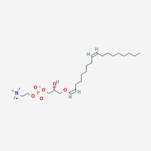 molecular formula C26H52NO6P B1264244 [(2R)-2-hydroxy-3-[(1Z,9Z)-octadeca-1,9-dienoxy]propyl] 2-(trimethylazaniumyl)ethyl phosphate 
