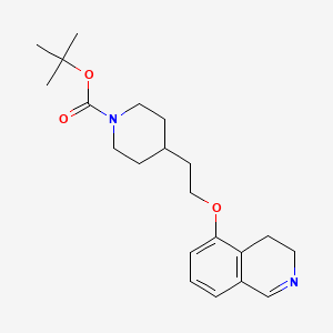 molecular formula C21H30N2O3 B12642466 Tert-butyl 4-[2-(3,4-dihydroisoquinolin-5-yloxy)ethyl]piperidine-1-carboxylate 
