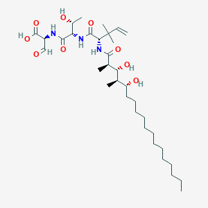 (2S)-2-[[(2S,3R)-2-[[(2S)-2-[[(2R,3R,4R,5R)-3,5-dihydroxy-2,4-dimethyloctadecanoyl]amino]-3,3-dimethylpent-4-enoyl]amino]-3-hydroxybutanoyl]amino]-3-oxopropanoic acid