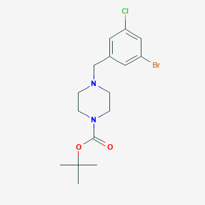 molecular formula C16H22BrClN2O2 B12642741 Tert-butyl 4-(3-bromo-5-chlorobenzyl)piperazine-1-carboxylate 