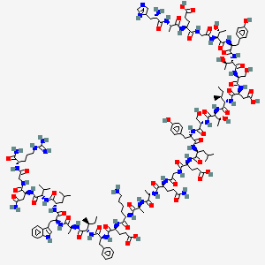 molecular formula C149H224N40O47 B12642749 H-His-Ala-Glu-Gly-Thr-Tyr-Thr-Ser-Asp-Ile-Thr-Ser-Tyr-Leu-Glu-Gly-Gln-Ala-Ala-Lys-Glu-Phe-Ile-Ala-Trp-Leu-Val-Asn-Gly-Arg-NH2 