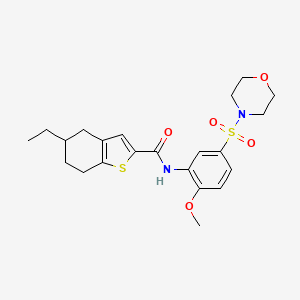 5-ethyl-N-[2-methoxy-5-(4-morpholinylsulfonyl)phenyl]-4,5,6,7-tetrahydro-1-benzothiophene-2-carboxamide