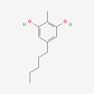 molecular formula C12H18O2 B12642774 1,3-Benzenediol, 2-methyl-5-pentyl- CAS No. 56226-07-4