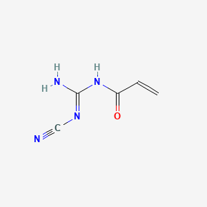 molecular formula C5H6N4O B12642844 N-Acryloyl-N'-cyanoguanidine CAS No. 7046-96-0