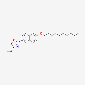 molecular formula C25H35NO2 B12642864 (4R)-2-[6-(Decyloxy)naphthalen-2-yl]-4-ethyl-4,5-dihydro-1,3-oxazole CAS No. 920509-98-4