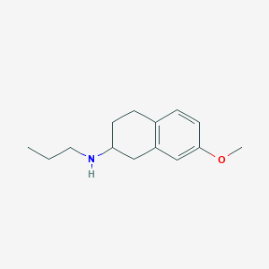 molecular formula C14H21NO B126429 7-methoxy-N-propyl-1,2,3,4-tetrahydronaphthalen-2-amine CAS No. 148258-42-8