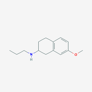 molecular formula C14H21NO B126429 7-Methoxy-N-propyltetralin-2-amine CAS No. 148258-42-8