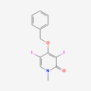 molecular formula C13H11I2NO2 B12642945 4-(Benzyloxy)-3,5-diiodo-1-methylpyridin-2(1H)-one CAS No. 920490-67-1