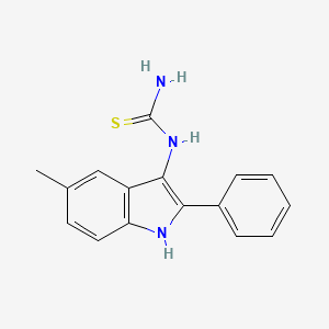 molecular formula C16H15N3S B12642949 (5-Methyl-2-phenyl-1H-indol-3-yl)thiourea CAS No. 126193-44-0