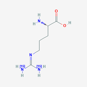 molecular formula C6H14N4O2 B12642969 L-Arginine-amidino-15N2 CAS No. 59681-33-3