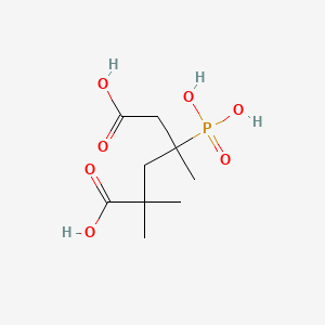 molecular formula C9H17O7P B12642975 2,2,4-Trimethyl-4-phosphonoadipic acid CAS No. 67492-84-6