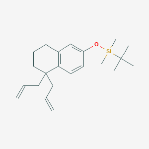 molecular formula C22H34OSi B12642984 Naphthalene, 6-[[(1,1-diMethylethyl)diMethylsilyl]oxy]-1,2,3,4-tetrahydro-1,1-di-2-propen-1-yl- 