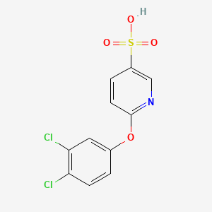 molecular formula C11H7Cl2NO4S B12643000 3-Pyridinesulfonic acid, 6-(3,4-dichlorophenoxy)- CAS No. 99902-98-4
