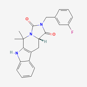 (15S)-13-[(3-fluorophenyl)methyl]-10,10-dimethyl-8,11,13-triazatetracyclo[7.7.0.02,7.011,15]hexadeca-1(9),2,4,6-tetraene-12,14-dione