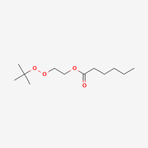 molecular formula C12H24O4 B12643046 Hexanoic acid, 2-((1,1-dimethylethyl)dioxy)ethyl ester CAS No. 62695-55-0