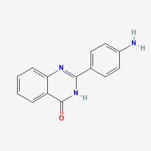 molecular formula C14H11N3O B12643097 2-(4-Aminophenyl)-3,4-Dihydroquinazolin-4-One CAS No. 17329-27-0
