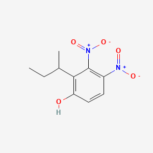 molecular formula C10H12N2O5 B12643132 Phenol, 2-(1-methylpropyl)dinitro- CAS No. 1344-30-5