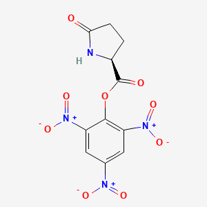 molecular formula C11H8N4O9 B12643146 2,4,6-Trinitrophenyl 5-oxo-L-prolinate CAS No. 77795-25-6