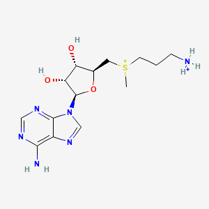 molecular formula C14H24N6O3S+2 B1264319 S-Adenosyl-L-methioninamine 