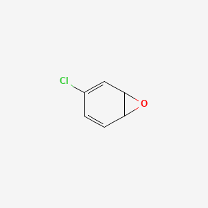 molecular formula C6H5ClO B12643204 7-Oxabicyclo(4.1.0)hepta-2,4-diene, 3-chloro- CAS No. 38261-64-2