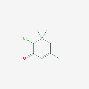 molecular formula C9H13ClO B12643207 2-Cyclohexen-1-one, 2(or 4)-chloro-3,5,5-trimethyl- CAS No. 72175-27-0
