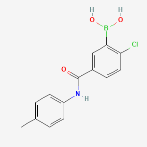 molecular formula C14H13BClNO3 B12643226 2-Chloro-5-(4-methylphenylcarbamoyl)benzeneboronic acid 