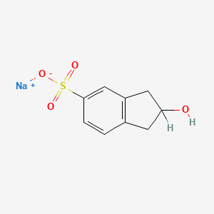 molecular formula C9H9NaO4S B12643248 Sodium 2-hydroxyindan-5-sulphonate CAS No. 67851-69-8