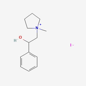 molecular formula C13H20INO B12643305 1-(2-Hydroxy-2-phenylethyl)-1-methylpyrrolidin-1-ium iodide CAS No. 7504-95-2