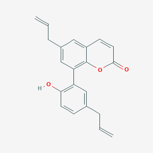 molecular formula C21H18O3 B1264331 Coumanolignan 