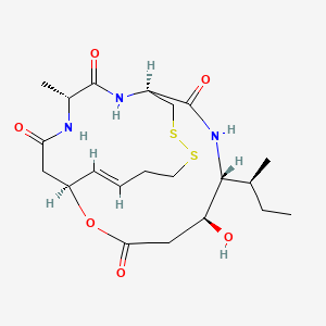 molecular formula C21H33N3O6S2 B1264332 (-)-spiruchostatin B 