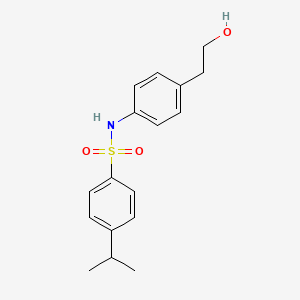 molecular formula C17H21NO3S B12643325 N-[4-(2-Hydroxyethyl)phenyl]-4-(propan-2-yl)benzene-1-sulfonamide CAS No. 920527-10-2
