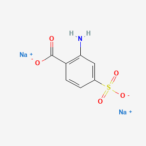 molecular formula C7H5NNa2O5S B12643336 Disodium 4-sulphonatoanthranilate CAS No. 93982-51-5