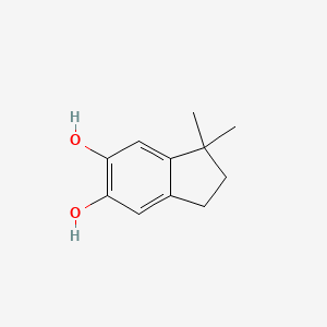 molecular formula C11H14O2 B12643393 1,1-Dimethylindan-5,6-diol CAS No. 97337-98-9
