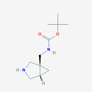 molecular formula C11H20N2O2 B12643424 tert-butyl N-{[(1S,5S)-3-azabicyclo[3.1.0]hexan-1-yl]methyl}carbamate 