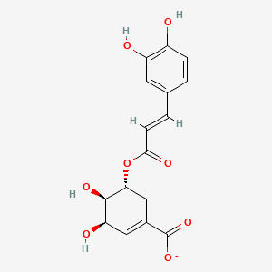 molecular formula C16H15O8- B1264346 5-O-caffeoylshikimate 