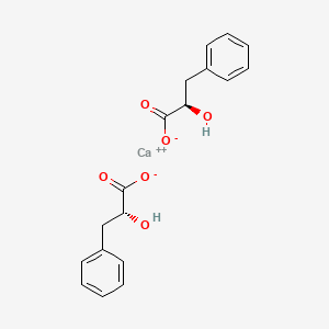 molecular formula C18H18CaO6 B12643466 Calcium bis[(R)-3-phenyllactate] CAS No. 85391-18-0