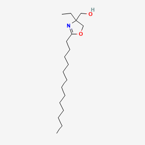 molecular formula C19H37NO2 B12643478 4-Ethyl-2-tridecyl-2-oxazoline-4-methanol CAS No. 93841-64-6