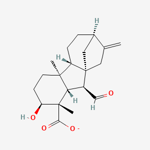 molecular formula C20H27O4- B1264348 gibberellin A14-aldehyde 