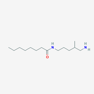 molecular formula C14H30N2O B12643509 Octanamide, N-(5-amino-4-methylpentyl)- CAS No. 139423-40-8