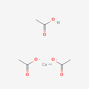 molecular formula C6H10CaO6 B12643514 Calcium hydrogen triacetate CAS No. 66905-25-7