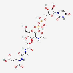 molecular formula C28H43N5O23P2 B1264354 UDP-N-acetylmuramoyl-L-alanyl-D-glutamic acid 