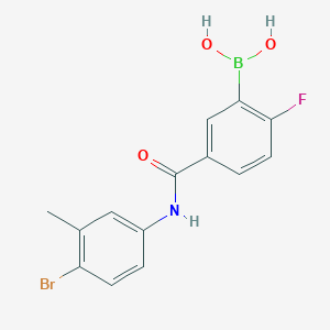 molecular formula C14H12BBrFNO3 B12643555 5-(4-Bromo-3-methylphenylcarbamoyl)-2-fluorobenzeneboronic acid 